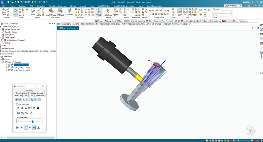 SolidCAM annonce son intégration dans Siemens Solid Edge 